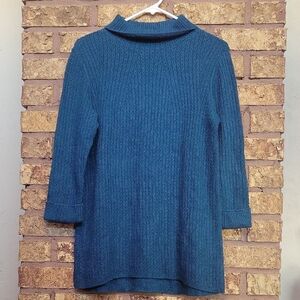 Lands' End Women's Blue Turtle Neck Sweater Size Small